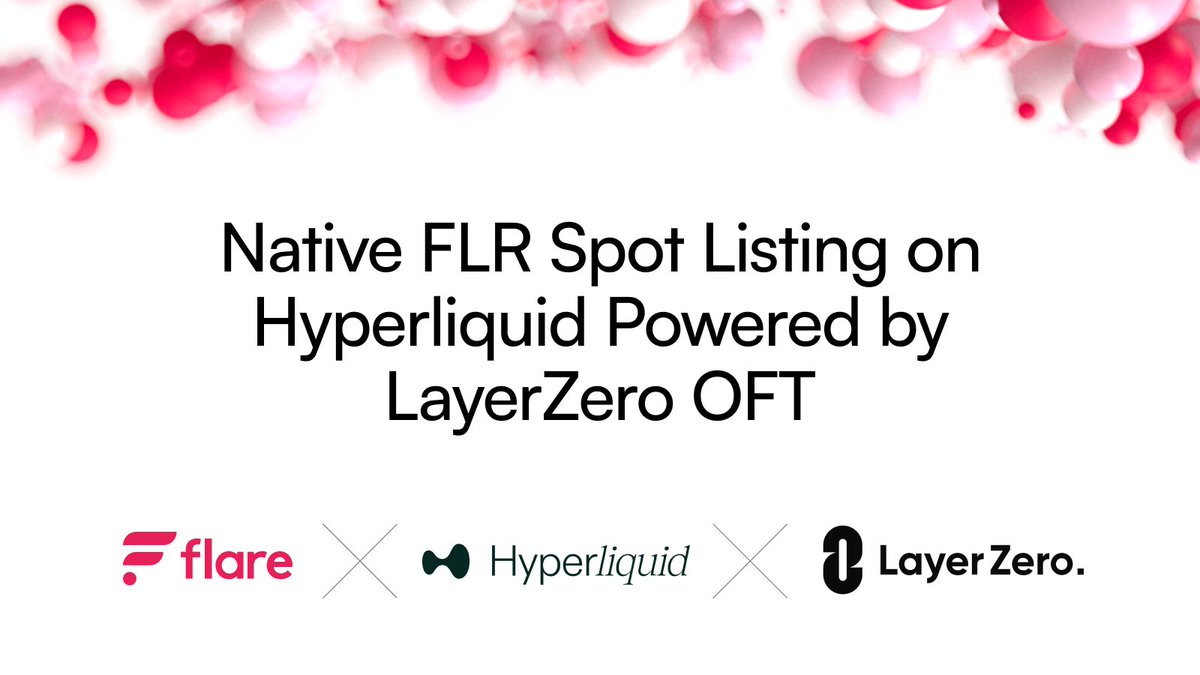 FLR is coming soon to @HyperliquidX ⚡️
️
Based on the @LayerZero_Core OFT standard, enabling seamless, permissionless spot trading – bridge in → trade → bridge out.

Low spreads. On-chain order book.

🔗
Learn more:

Disclaimer: