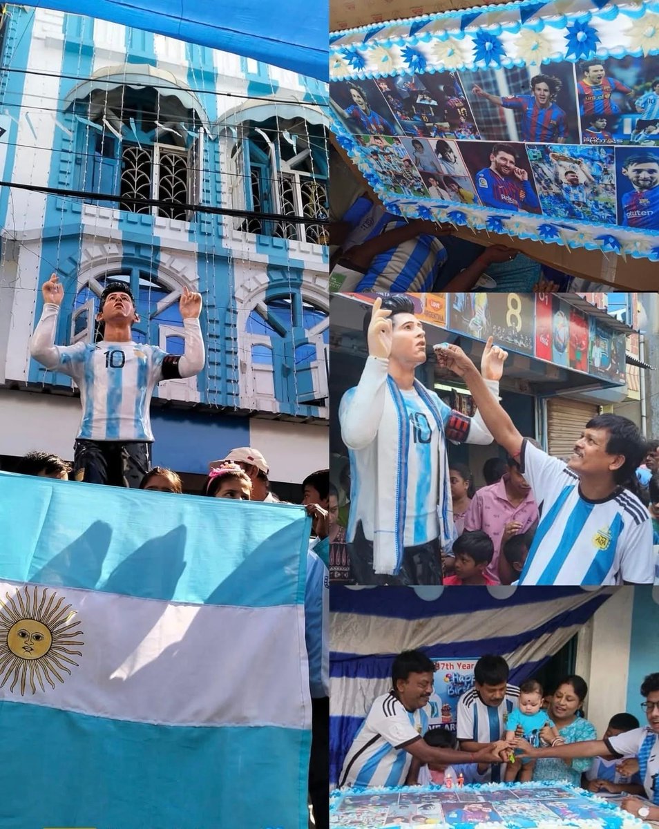 来自🇮🇳的Neha Patra：这是我们的故事，也是我爸爸的故事……他非常迷恋@leomessi和@afaseleccion……他把我们家整栋房子都刷成了天空白。他还为里奥立了雕像……每年梅西生日那天，他都会组织社会福利活动……

他值得见见里奥，倾诉他对阿根廷足球和梅西的热爱、激情和执着……他没有其他的癖好，只有对梅西的痴迷……我想见见里奥……他唯一的也是最后一个梦想……
