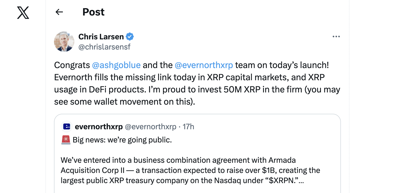 Ripple chairman's commentary