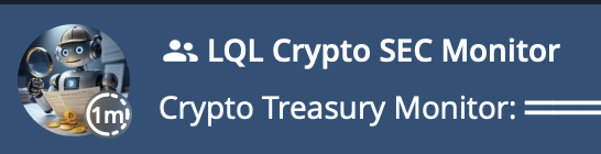 MicroStrategy's strategy report shows that as of October 26, 2025, it held 640,808 Bitcoins.

The $LQL SEC Monitor provides relevant information for subscribers and $LQL holders.