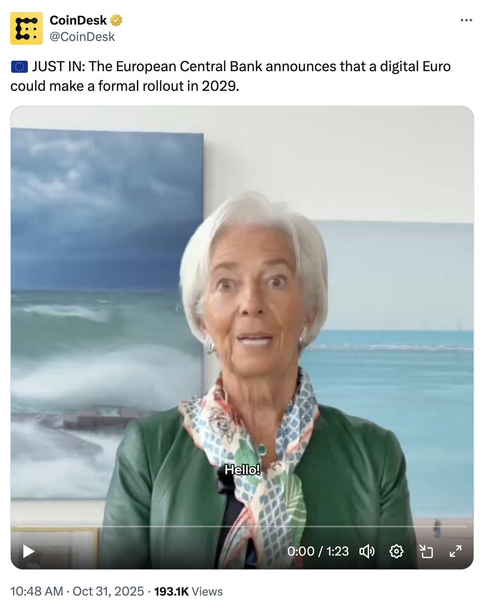 Dear Europe:

By 2029, there will be $5 trillion in dollar-denominated stablecoins and AI agents using the x402 protocol, with payment volumes exceeding those of most EU countries and the US. Furthermore, US capital assets will be tokenized on public blockchains via smart contracts. At that point, we will lose control of Europe.

Stop letting bureaucracy hold you back.
