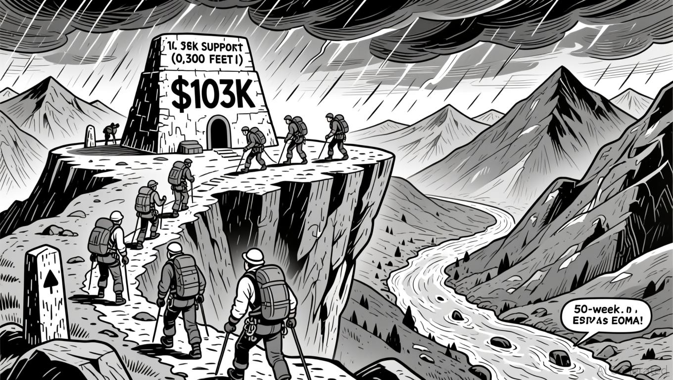 比特币10.3万美元支撑位测试：市场波动中的战术性买入机会？