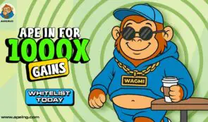 要么入场，要么后悔：Apeing 白名单荣登今日最佳加密货币榜首，Pepe 和 Bonk 奋力求生