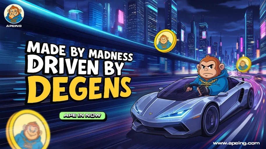 $APEING 在即将到来的 100 倍加密货币预售中火力全开，FARTCOIN 和 PEPE 也加入战局