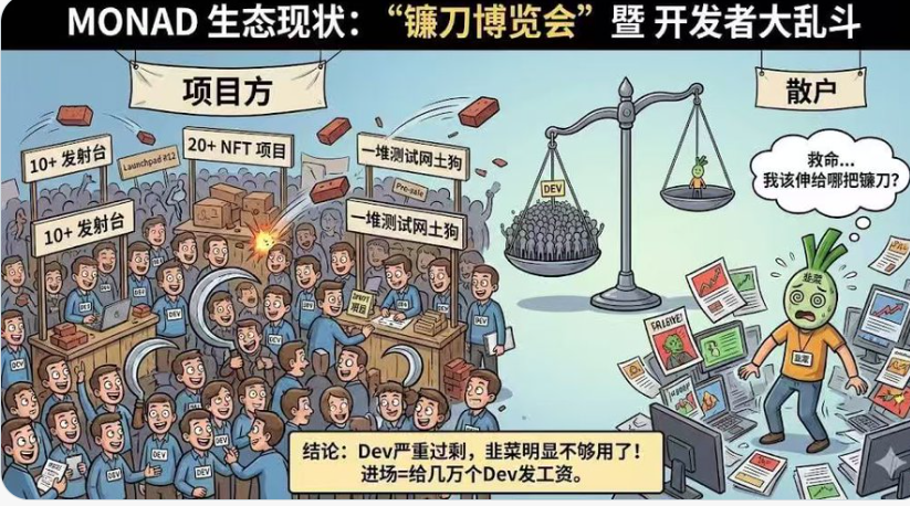 这 @monad 简直就是灾难啊
连CB第一次打新都能破发
既有天灾，更有人祸
顺便给 @wallet 一个好评，交易特快
唯一的遗憾是还没出跨链，换成usdc以后不知道往哪变现
最后还是靠第三方跨链桥解决的