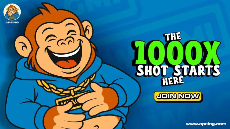 以太坊、Cronos 等加密货币价格飙升，引发 19 万亿美元代币化浪潮席卷金融界：Apeing 的白名单机制有望在顶级加密货币中实现 10000% 的涨幅