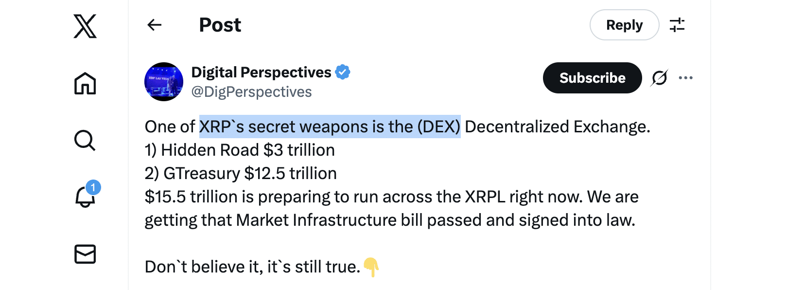 分析师透露，XRP 是一种可能为 15.5 万亿美元市值提供动力的秘密武器。