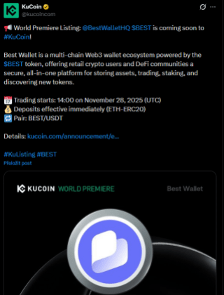 Příspěvek KuCoinu o tokenu $BEST
