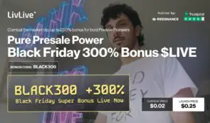 LivLive ($LIVE) 预售：Zcash 级别的 100 倍加密货币奖励代码，创造了黑色星期五的历史