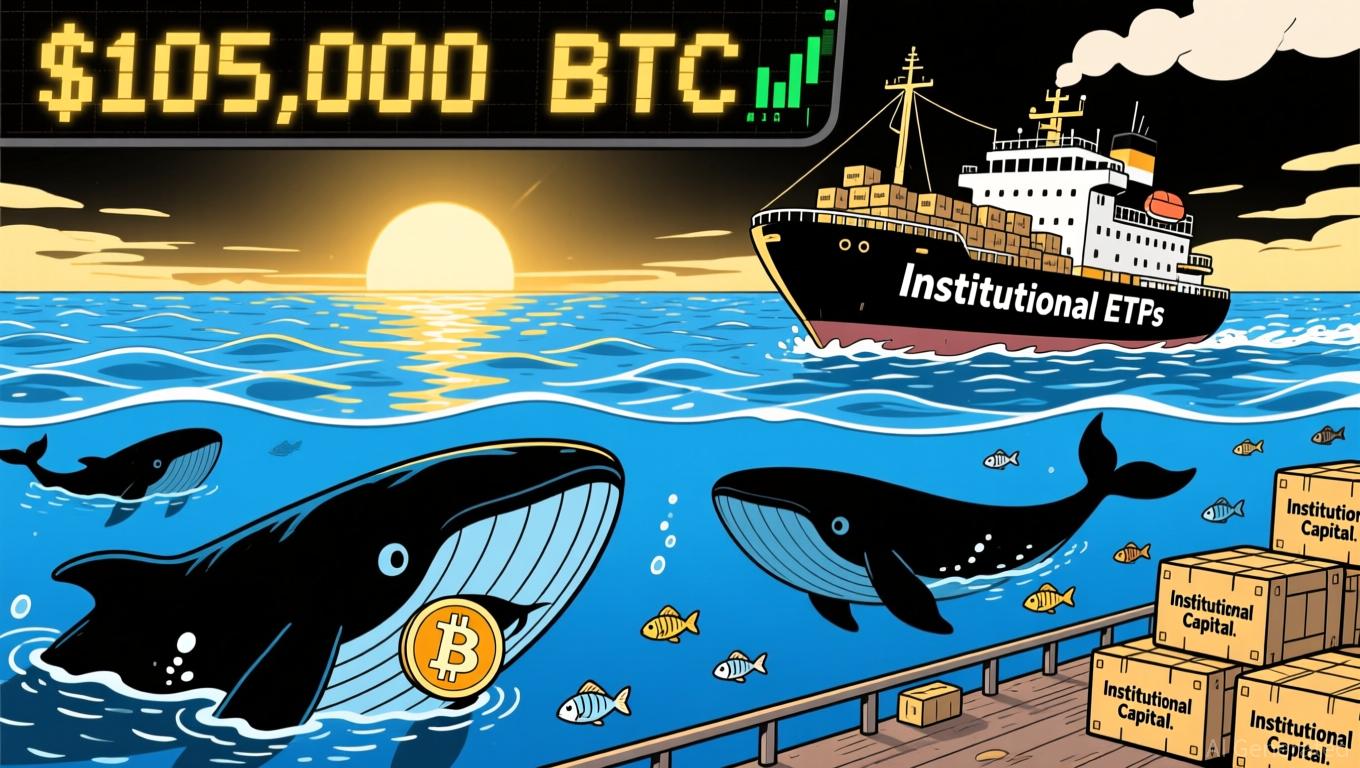 比特币巨鲸的积累和机构买盘的势头：为什么巨鲸和ETF的买盘预示着2026年强劲的牛市前景