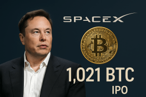 埃隆·马斯克的SpaceX公司在可能进行IPO之前，股价上涨了1021个比特币。