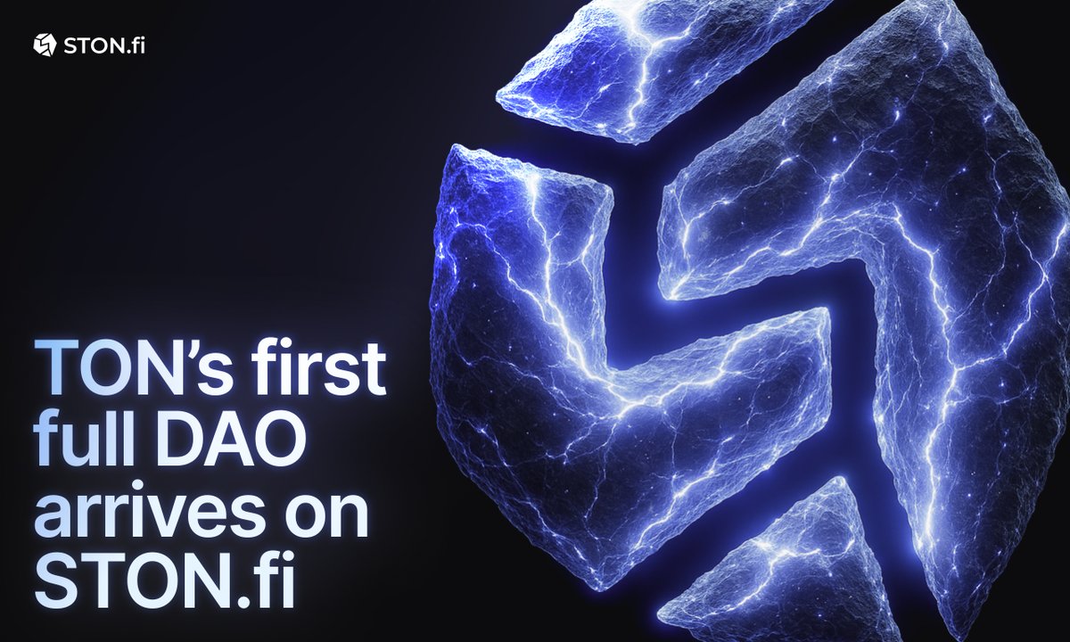 TON's first fully on-chain DAO is officially launched.

@ston_fi Users can now stake STON → earn ARKENSTON (voting rights) → and participate directly in protocol decisions on-chain.

No off-chain voting tools required. No centralized calls needed.

Proposals, votes, and results are all recorded on TON.

Here are the detailed instructions 👇