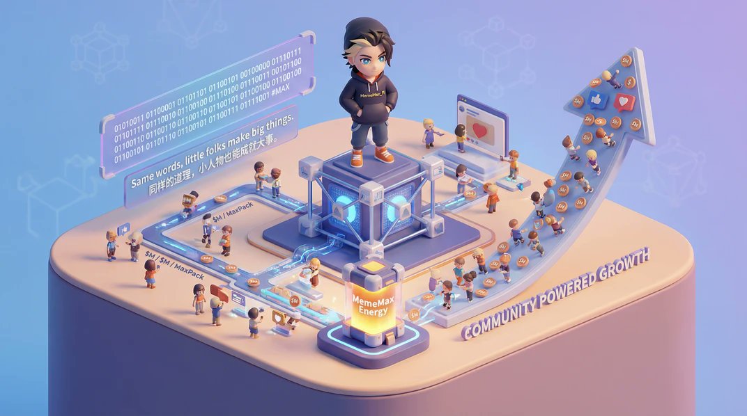 Decoding revealed that @MemeMax_Fi's 01 string was saying:

"Same words, little folks make big things."

"Similarly, ordinary people can achieve great things."

If you've been trading $M/MaxPack on-chain recently, you've essentially participated in a "real-world test" of this statement.

In traditional markets, small amounts of capital are destined to be noise, but in the Meme market, small, frequent, and dispersed interactions are precisely the most informative part:

▷ Who is repeatedly testing a new Meme with small positions?

▷ Which addresses are willing to add to their positions during pullbacks?

▷ Which narrative, after being repeated by dozens or hundreds of accounts, begins to truly drive the market?

What MemeMax does is somewhat like packaging these "fragmented actions" that would otherwise only exist in on-chain data and timelines into a tradable structure. From pre-Launch interaction records to the long and short forces in the future contract market.

Therefore, for ordinary participants, that binary string can be translated into a more realistic statement: "Don't underestimate your single order, your single post, your single small position. In this market, small actions themselves are assets."

Meme's manipulation is always driven by the crowd itself.

@KaitoAI #KaitoAI