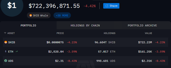 Early Shiba Inu whale portfolio