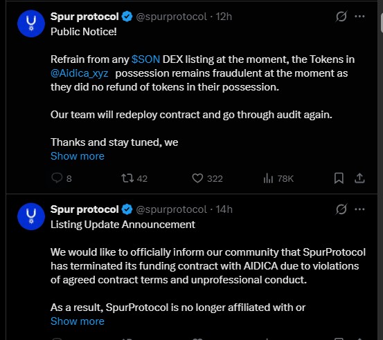 Spur Protocol上市日期延迟：究竟发生了什么？AIDICA交易真相