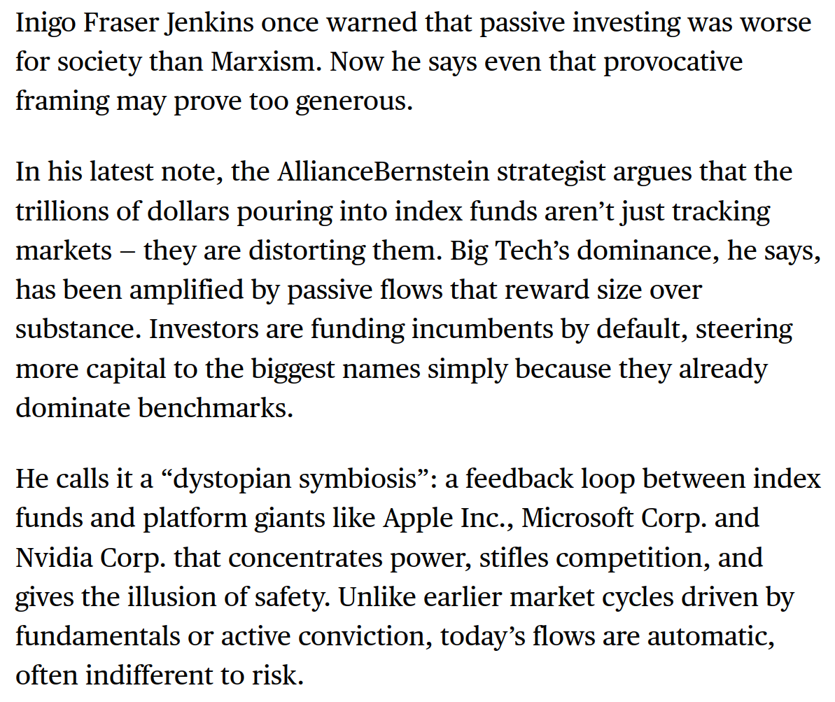 对被动投资的独到见解

来自@Bloomberg