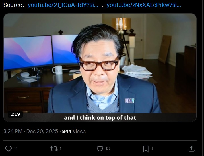 汤姆·李2026年预测：市场或将下跌10-15%，之后出现大幅反弹