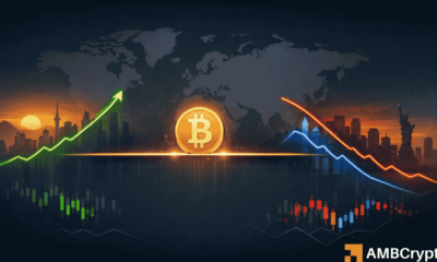 亚洲市场稳定了比特币的跌势，因为市场吸筹依然低迷。