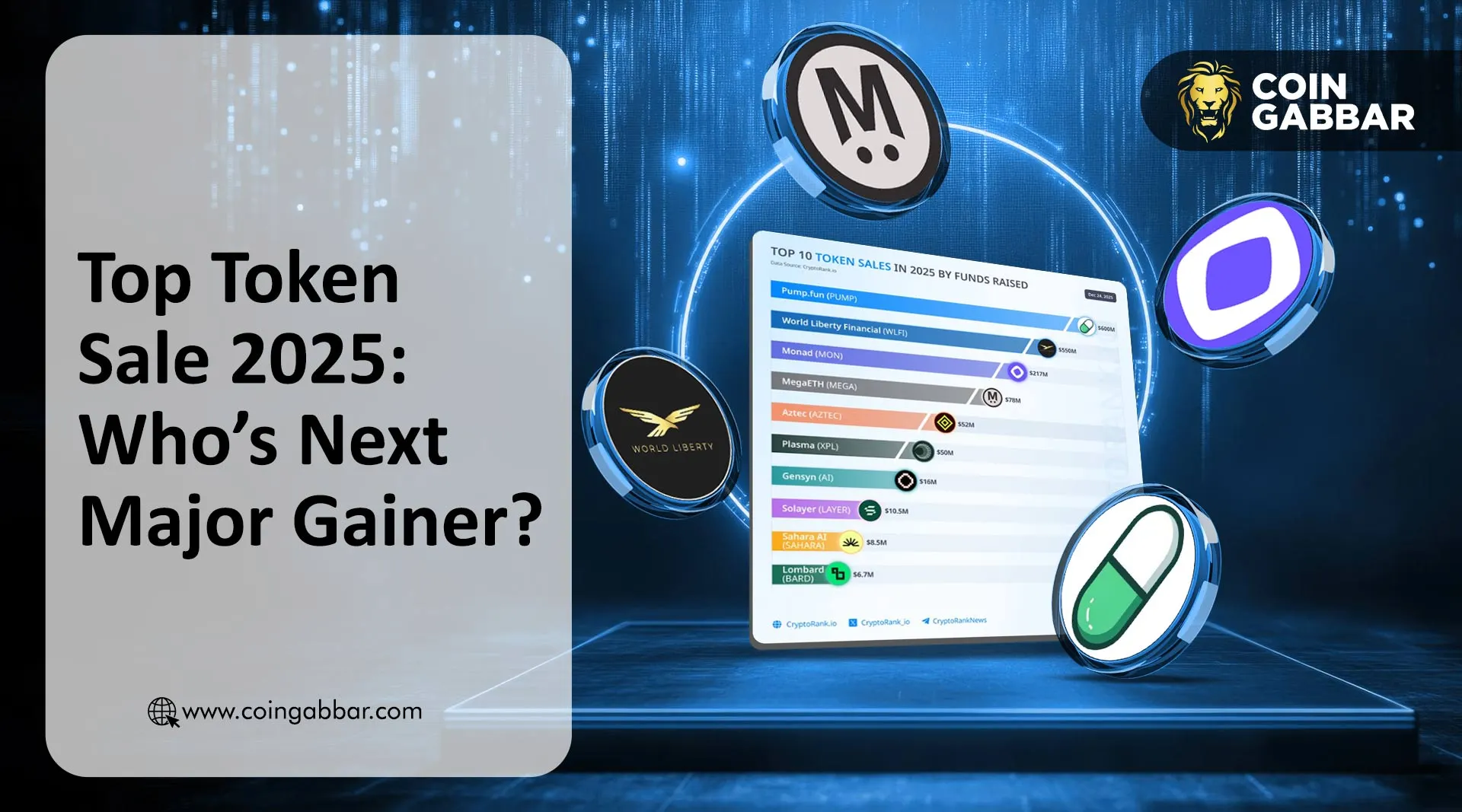 查看 2025 年顶级代币销售：谁将在 2026 年引领加密货币市场？