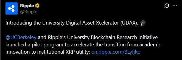 Ripple UDAX 项目将大学理念转化为 XRPL 解决方案