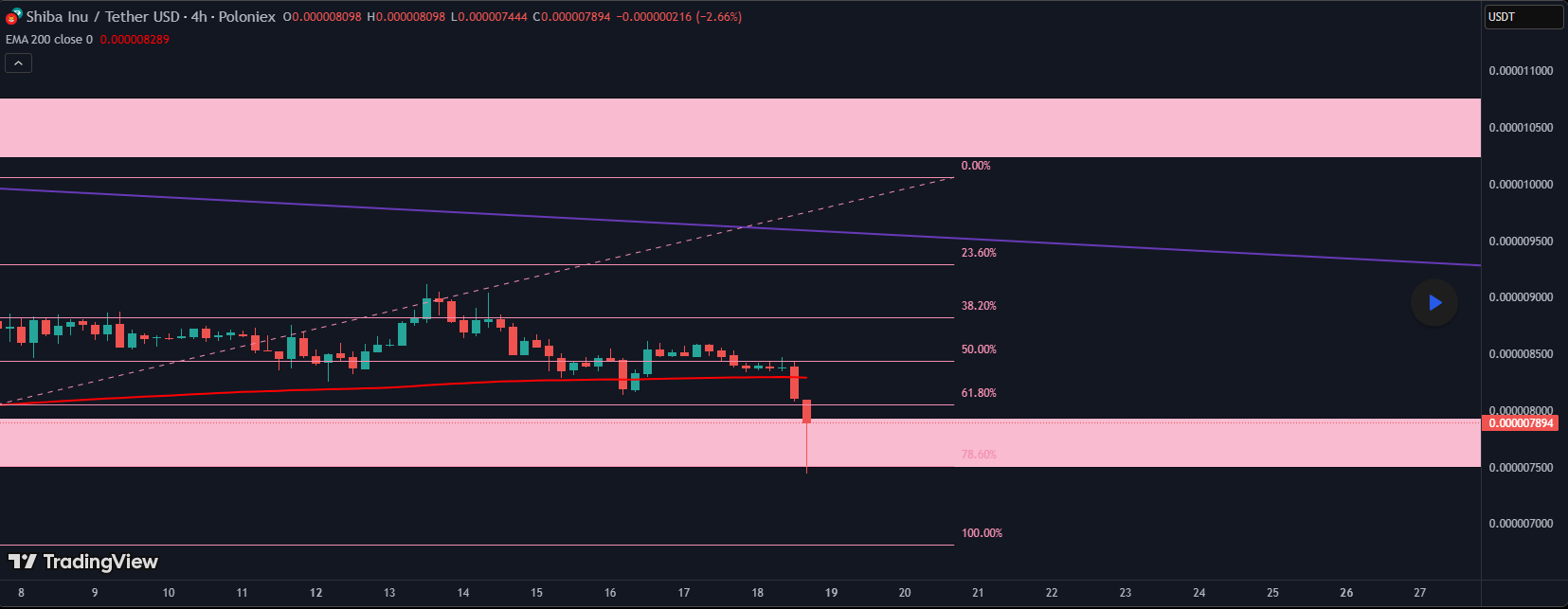 柴犬价格回调后回落至历史上备受关注的斐波那契区域