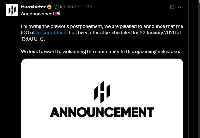 霍斯特确认1月22日IDO，这将促使协议上市日期提前。