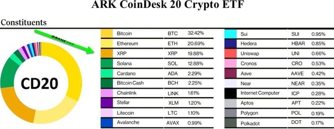 Ark CoinDesk 20 ETF Constituents