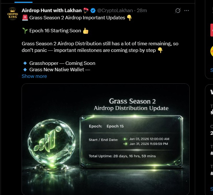 Grass Airdrop 第二季终于要来了：这一季有什么不同之处？