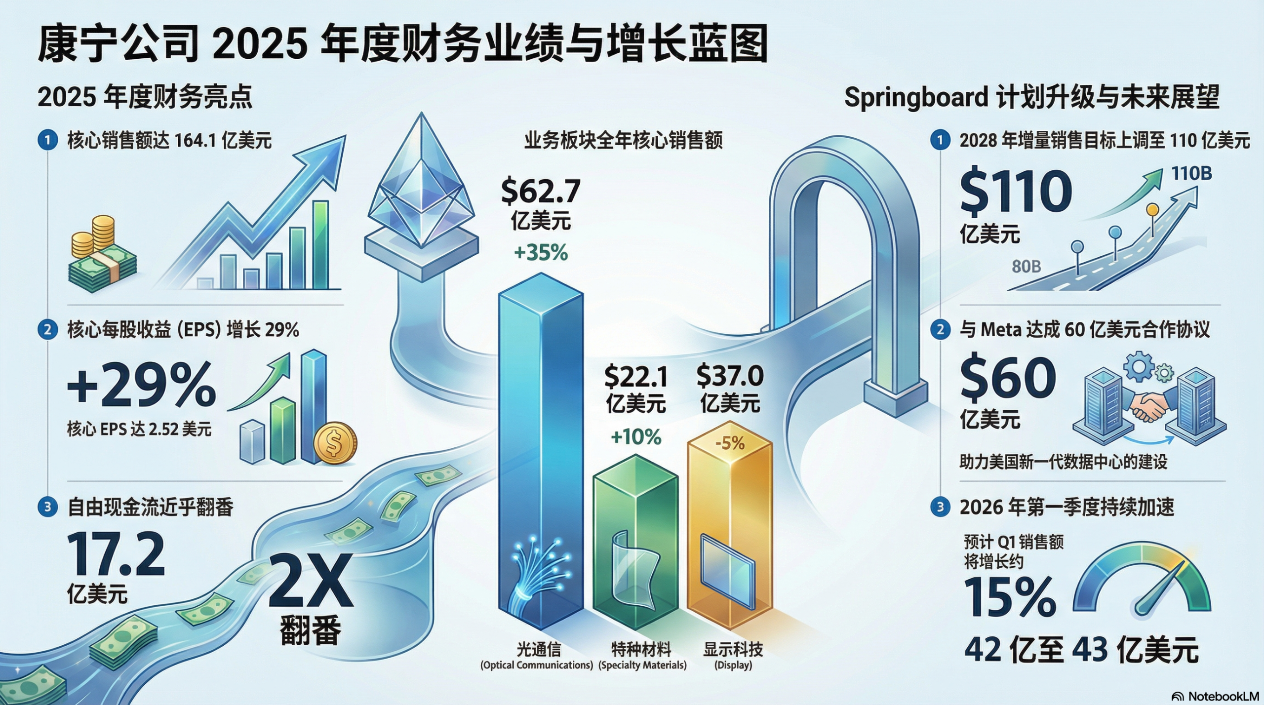光通信业务强劲拉动，康宁Q4核心营收同比增14%创新高，利润双位数增长，预计一季度加速扩张 | 财报见闻