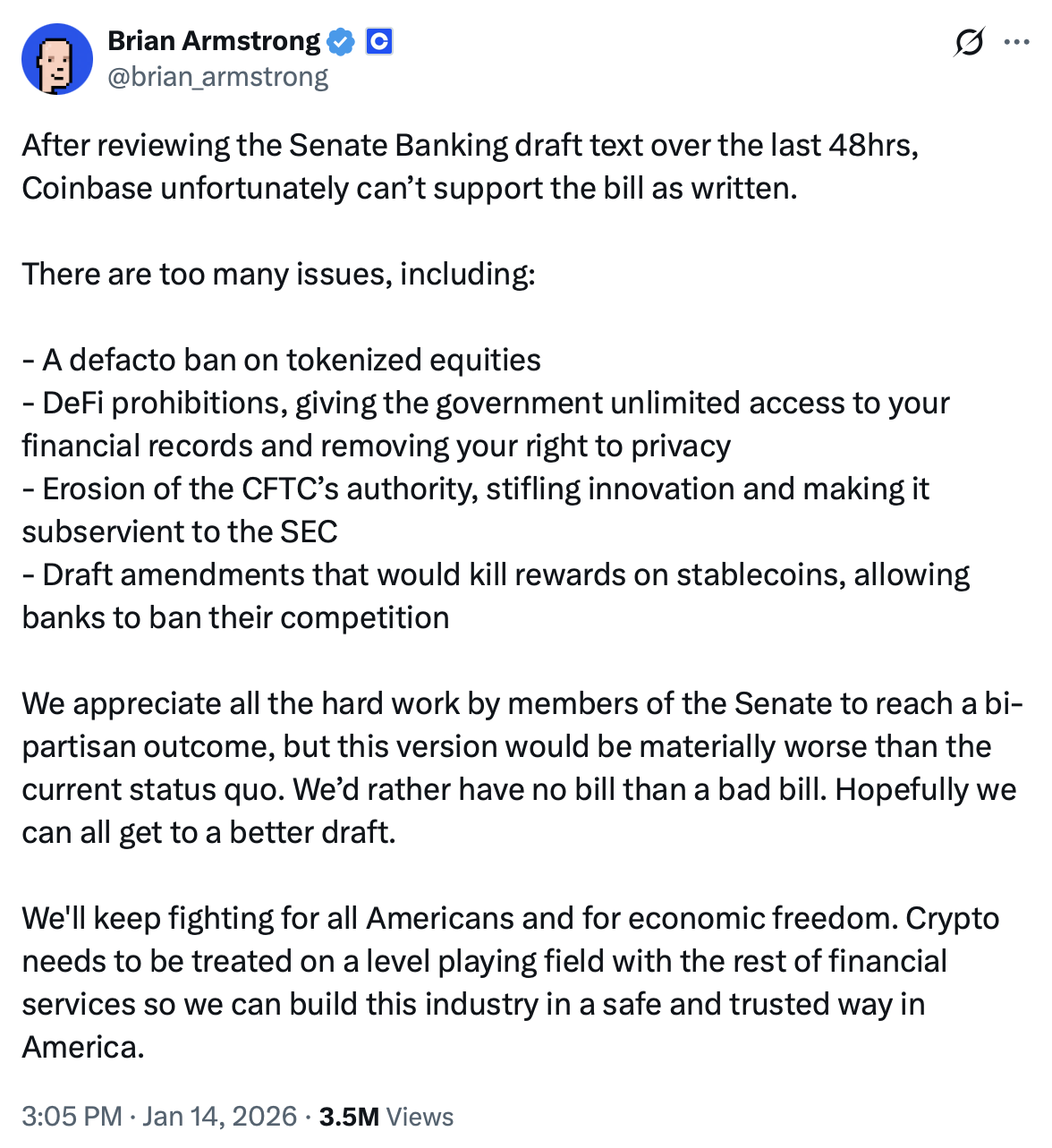 报道称特朗普官员将会晤银行与加密企业，《CLARITY法案》谈判重启