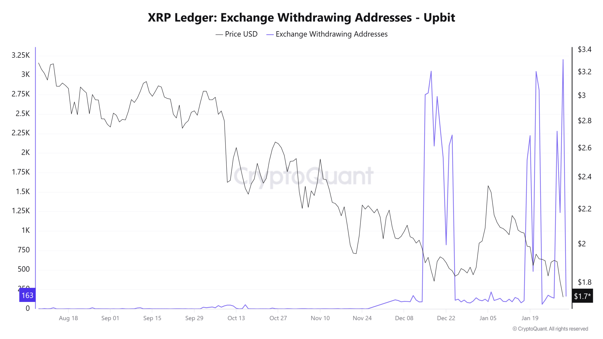 XRP 从 Upbit 提现地址数量创历史新高 3,200
