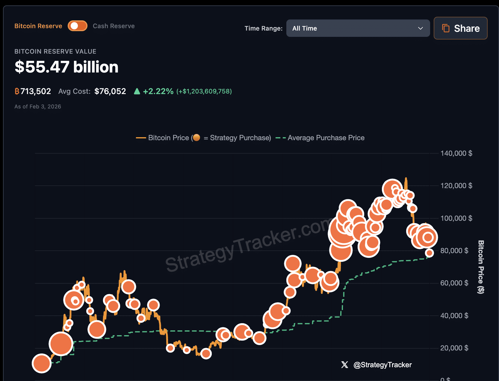 Strategy's Bitcoin Porfolio