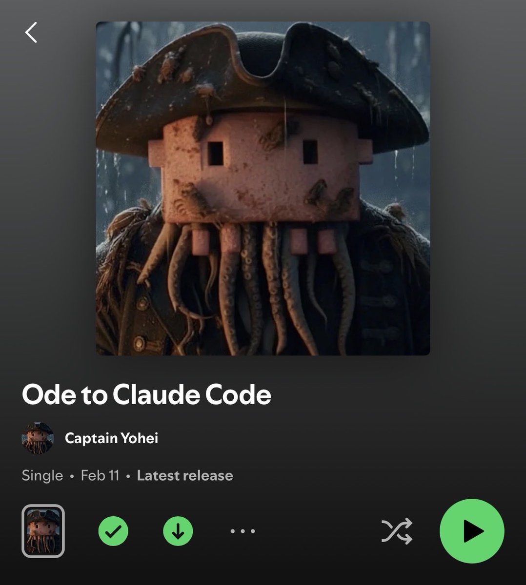 纯属娱乐：AI音乐视频大赛

为了庆祝克劳德·科德 (Claude Code) 一周年，我将为“致敬克劳德·科德” (Ode to Claude Code) 的最佳*音乐视频颁发1000美元奖金。

参赛方式：

- 在Spotify上找到这首歌

- 使用AI创作音乐视频

- 于太平洋时间2月21日中午12点前在此回复

- 分享技术栈可获得额外加分

- 使用AI完成所有工作可获得额外加分

*“最佳”指的是我个人最喜欢的作品，因为评委是我自己