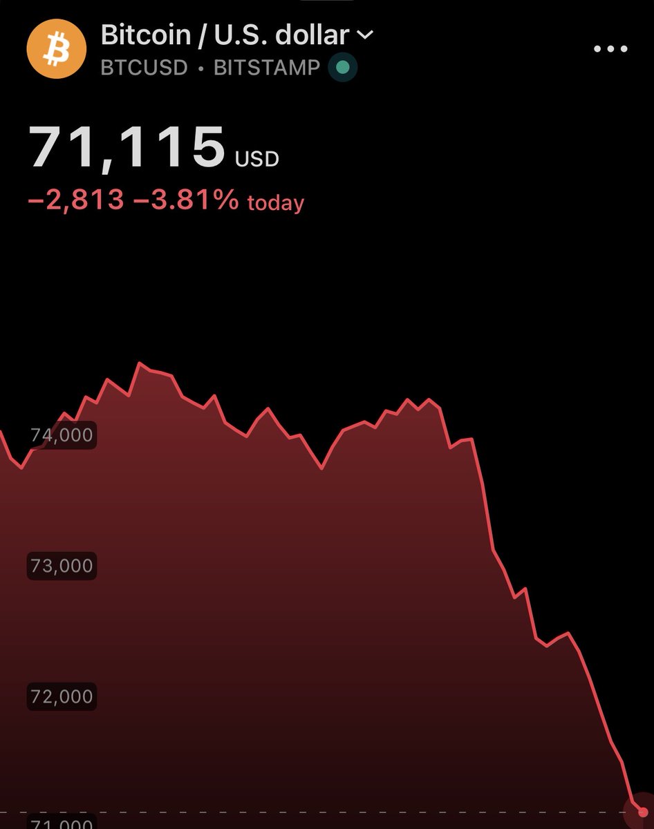 Bitcoin crashes...