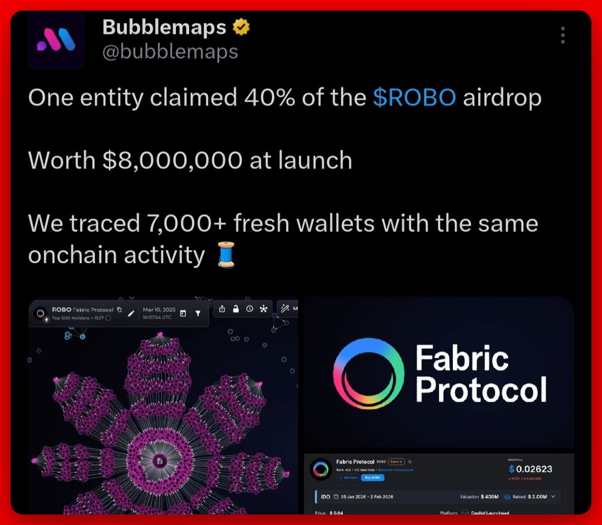 This is why many people, despite putting in the effort, are consistently unable to participate in most projects.

Project founders prefer to hoard the airdrops themselves rather than share resources with the community.

>Many people were early participants in the Fabric project.

>They have Discord roles.

>They participated in Yapp events.

>They used their apps and website.

But ultimately, they didn't qualify, while 7000 randomly added wallets did…? Haha…

The same thing is now happening with $Perle…!!