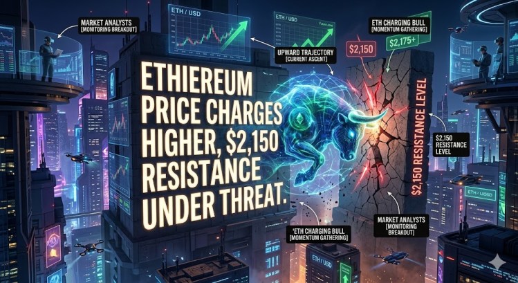 Ethereum Price Charges Higher, $2,150 Resistance Under Threat
