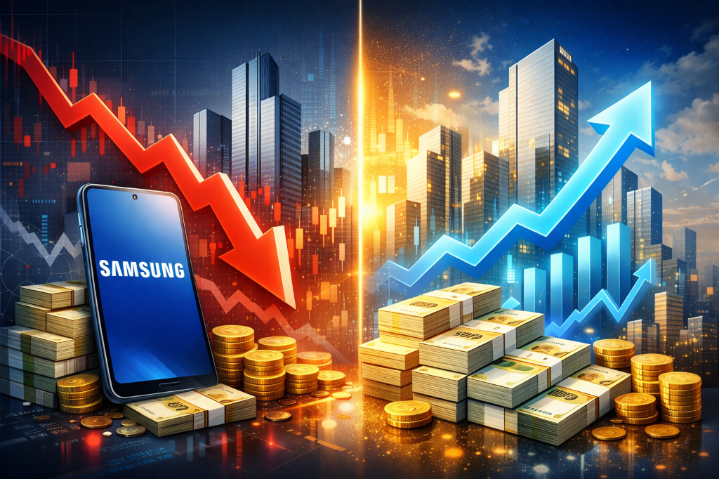 Samsung's first-quarter results: Operating profit of 57.20 trillion won, exceeding analysts' expectations of 39.28 trillion won.