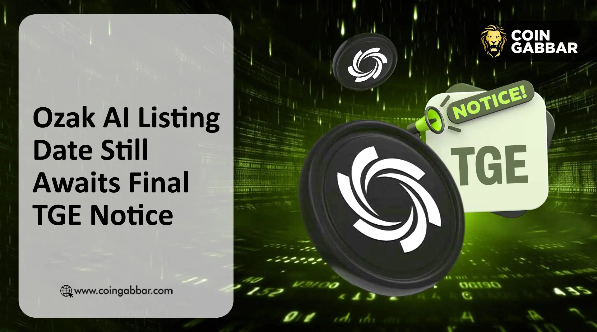 Ozak AI Listing Date Update Ahead of Final TGE Notice