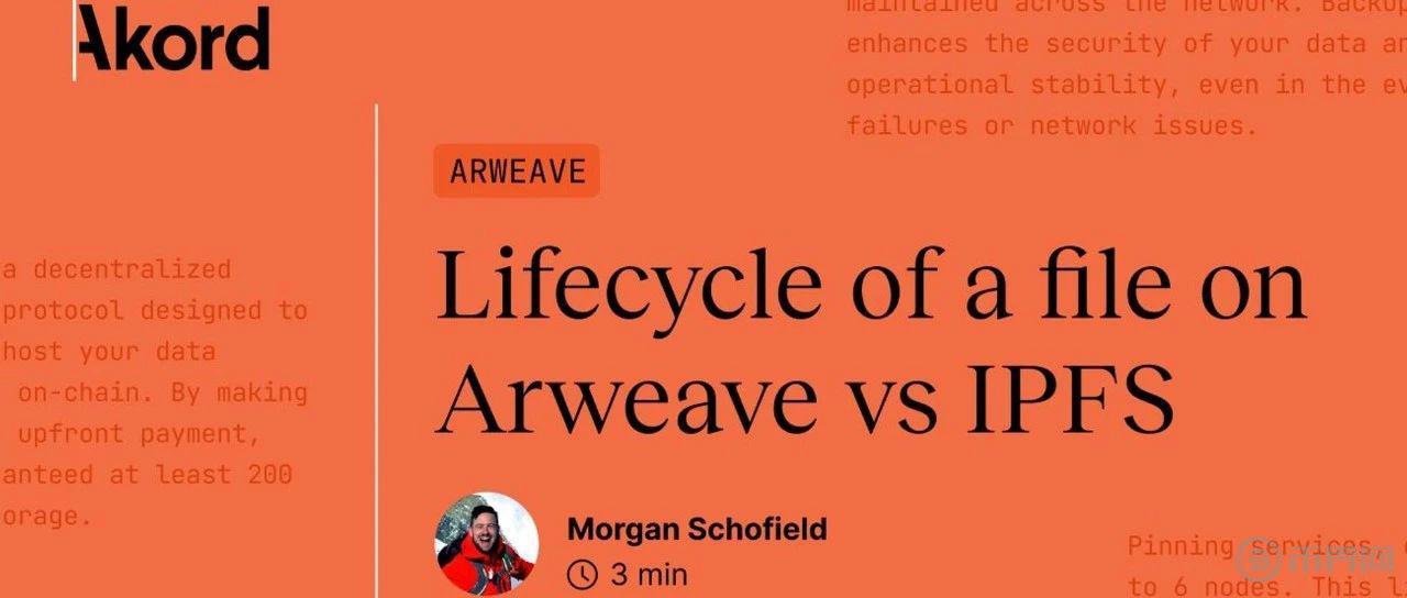 Arweave 与 IPFS 的文件生命周期对比图标