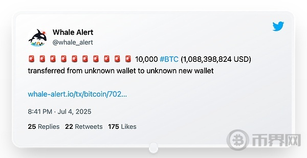 <center>图片说明：休眠地址活了</center><center>图片来源：@whale_alert</center>